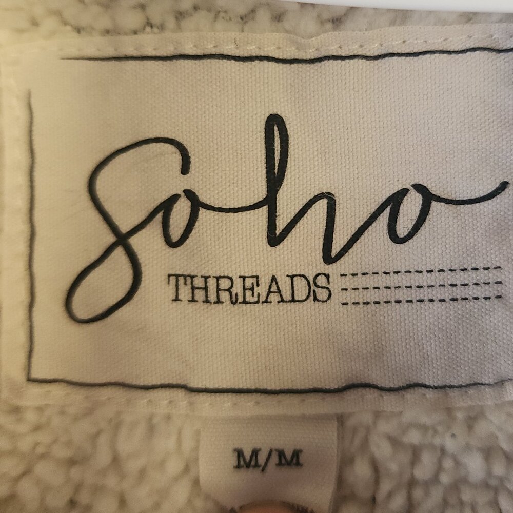 Corduroy fleece lined hoody snap shacket - Picture 2 of 2